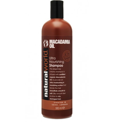 NATURAL WORLD MACADAMIA OIL CHAMPÚ 500 ML