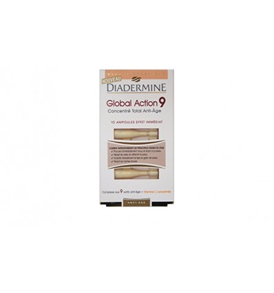 DIADERMINE GLOBAL ACTION 9 CONCENTRADO ANTI.-EDAD 10 AMPOLLAS CON VIT C CONCENTRADA