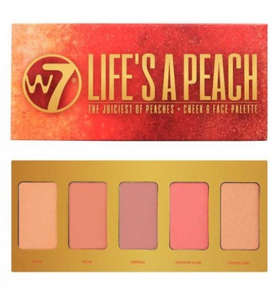 W7 LIFE´S A PEACH CHEEK & FACE PALETTE