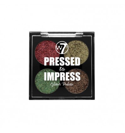 W7 PRESSED TO IMPRESS GLITTER PALETTE - IN VOGUE