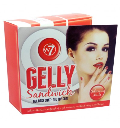 W7 GELLY SANDWICH. Base de Gel + Top Coat