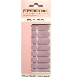 OUTDOOR GIRL NAIL ART WRAPS. Plain Milky Violet