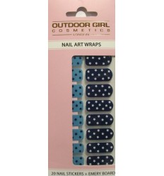 OUTDOOR GIRL NAIL ART WRAPS. Starlight Blue Mix