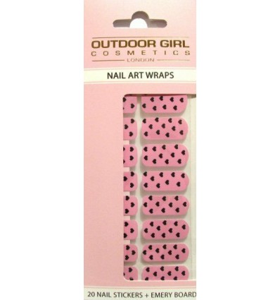 OUTDOOR GIRL NAIL ART WRAPS. Plain Pini Heart