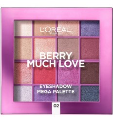 L'ORÉAL MEGA PALETA SOMBRAS DE OJOS Nº 02 BERRY MUCH LOVE 17 g L'ORÉAL MEGA PALETA SOMBRAS DE OJOS Nº 02 BERRY MUCH LOVE 17 g