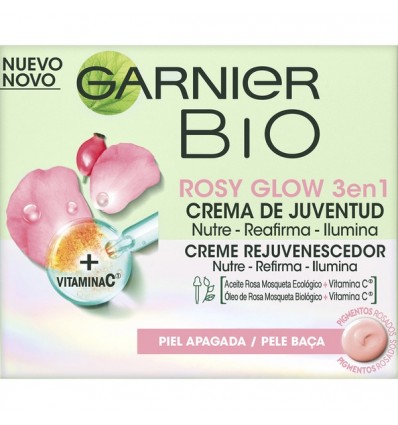 GARNIER BIO ROSY GLOW 3en1 CREMA DE JUVENTUD 50ml