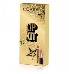 LOREAL LIP KIT BARRA DE LABIOS 104 STRIKE A ROSE + PERFILADOR DE LABIOS258 BERRY BLUSH