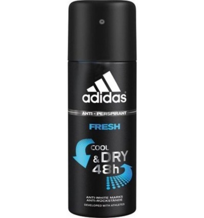 ADIDAS FRESH COOL & DRY 48 H 150 ml unisex ( bote negro )