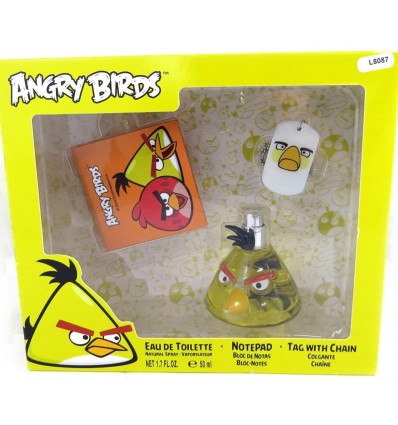 ANGRY BIRDS EDT 50 ml + BLOC NOTAS + COLGANTE ( amarillo )