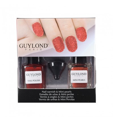 GUYLOND LACA DE UÑAS CON PERLAS MINIS ROJAS REF 2361