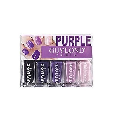 GUYLOND PURPLE SET 5 ESMALTES DE UÑAS 4 ML