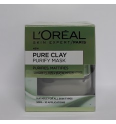 LOREAL PURE CLAY MASCARILLA FACIAL PURIFICANTE Y MATIFICANTE 50ml