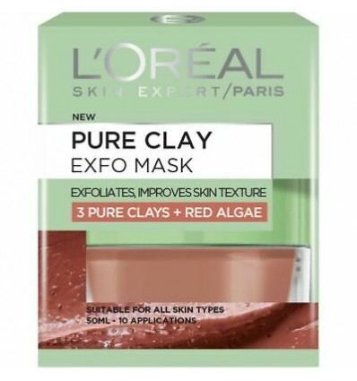 LOREAL PURE CLAY MASCARILLA FACIAL EXFOLIANTE 50ml