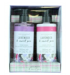 BODY COLLECTION LAVENDER & SWEET PEA HAND WASH 300 ML & HAND LOTION 300 ML