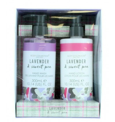 BODY COLLECTION LAVENDER & SWEET PEA HAND WASH 300 ML & HAND LOTION 300 ML