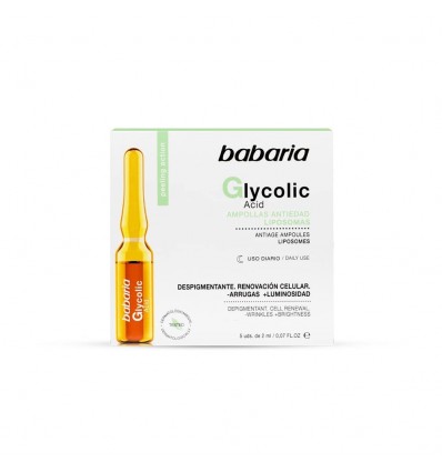 BABARIA GLYCOLIC ACID AMPOLLAS ANTIEDAD 5 X 2 ml