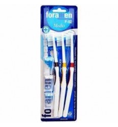 FORAMEN PACK 3 CEPILLOS DENTALES MEDIOS CON CAPUCHÓN