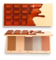 Revolution paleta WAFFLE Chocolate Bronceador, colorete e iluminadores18g