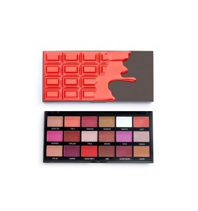 REVOLUTION I Heart Chocolate BLOOD Paleta 18 sombras de ojos 18 g