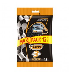 BIC 3 ACTION MAXI PACK 12 CUCHILLAS