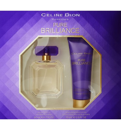 Celine Dion Parfums Pure Brilliance Eau de Toilette Spray 50 ml + Body Lotion 75 ml