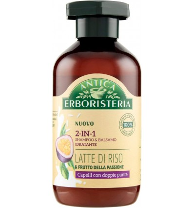 ANTICA ERBORISTERIA 2 EN 1 CHAMPÚ & BÁLSAMO LECHE DE ARROZ Y FRUTO DE LA PASIÓN 250 ml