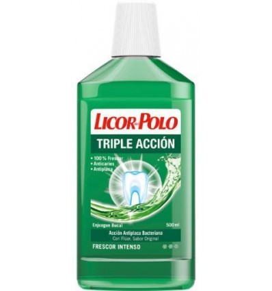 LICOR DEL POLO ENJUAGUE BUCAL TRIPLE ACCIÓN 500 ml