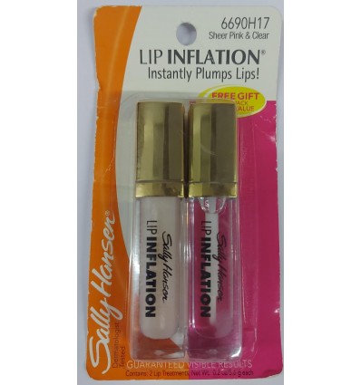 SALLY HANSEN LIP INFLATION 6690H17 SHEER PINK & CLEAR