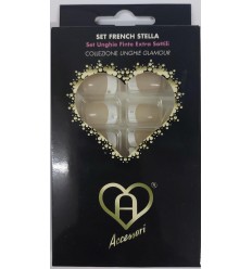 ACCESSORI SET FRENCH STELLA UÑAS POSTIZAS 24 u