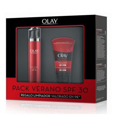 OLAY PACK VERANO SPF 30 CREMA 3 AREAS 50 ml + CREMA LIMPIADORA 150 ml