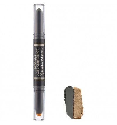 MAX FACTOR CONTOURING STICK EYESHADOW BRONZE MOON & FOREST GREEN