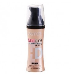 ASTOR MATTITUDE HD 16H SPF 22 MAQUILLAJE MATIFICANTE 002 PORCELAIN 30 ML