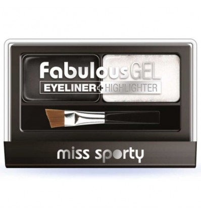 MISS SPORTY FABULOUS GEL EYELINER + HIGHLIGHTER 001 BLACK & WHITE