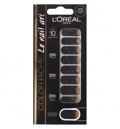 LOREAL LE NAIL ART 009 POUDRE D´OR 18 STICKERS