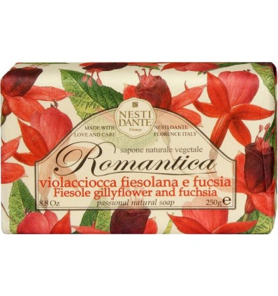 NESTI DANTE FIRENZE ROMÁNTICA JABÓN VEGETAL VIOLACIOCCA FIESOLANA E FUCSIA 250 g