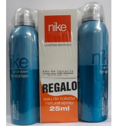 NIKE UP OR DOWN FOR WOMAN DEO SPRAY 2 x 200 ml + NIKE FOR WOMAN EDT 25 ml SPRAY