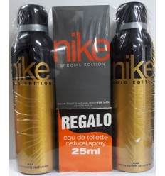 NIKE GOLD EDITION MEN DEO SPRAY 2 X 200 ML+ NIKE SPECIAL EDITION MAN 25 ML SPRAY