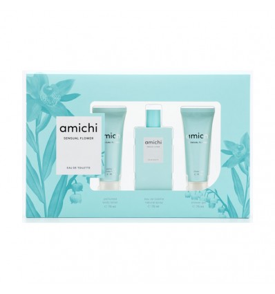 AMICHI INTENSE BOUQUET EDT 75 ml SPRAY + GEL 75 ml + BODY LOTION 75 ml
