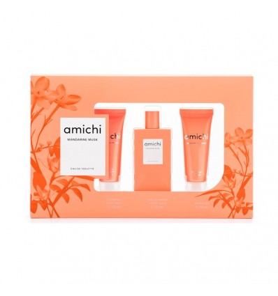 AMICHI MANDARINE MUSK EDT 75 ML SPRAY + GEL 75 ML + BODY LOTION 75 ML