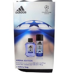 Adidas Champions League Arena Edition Neceser + Colonia 100 ml + DEO Spray 150 ml Producto Oficial UEFA CHAMPIONS LEAGUE