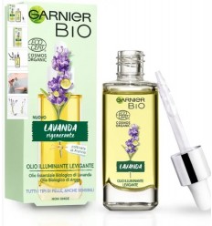 GARNIER BIO Aceite Rostro Reafirmante con Aceite Esencial Lavanda y de Argán Ecológicos y Vitamina E