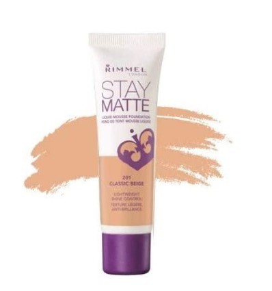 RIMMEL STAY MATTE LIQUID MOUSSE FOUNDATION 201 CLASSIC BEIGE 30 ml