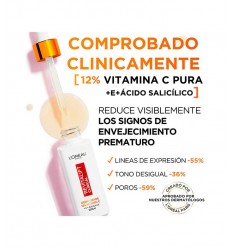 LOREAL REVITALIFT CLINICAL 12 % VITAMINA C PURA SERUM FACIAL 30 ml LOREAL REVITALIFT CLINICAL 12 % VITAMINA C PURA SERUM FACIAL 30 ml