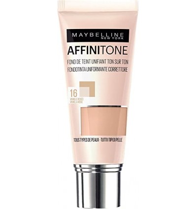 MAYBELLINE AFFINITONE FONDO DE MAQUILLAJE UNIFICANTE CORRECTOR 16 VANILLA ROSE 30 ml