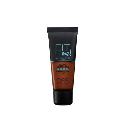MAYBELLINE FIT ME! MATTE PORELESS BASE DE MAQUILLAJE NORMAL TO OILY SKIN 365 ESPRESSO 30 ml