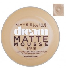 MAYBELLINE DREAM MATTE MOUSSE SPF 15 BASE 05 PORCELAIN 18 ml MAYBELLINE DREAM MATTE MOUSSE SPF 15 BASE 05 PORCELAIN 18 ml