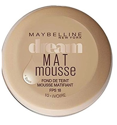 MAYBELLINE DREAM MAT MOUSSE SPF 18 BASE 10 IVOIRE 18 ml