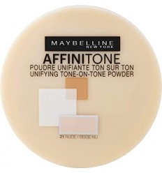 MAYBELLINE AFFINITONE POLVO UNIFICANTE 21 NUDE / BEIGE NU 9 g MAYBELLINE AFFINITONE POLVO UNIFICANTE 21 NUDE / BEIGE NU 9 g