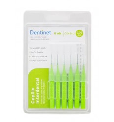 DENTINET CEPILLO INTERDENTAL CÓNICO 0.70 mm 6 unidades