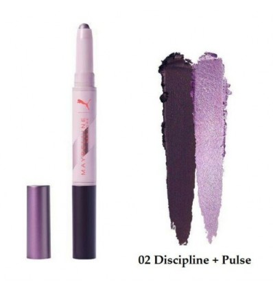 MAYBELLINE X PUMA EYESHADOW MATTE + METALLIC DUO STICK Nº02 DISCIPLINE + PULSE